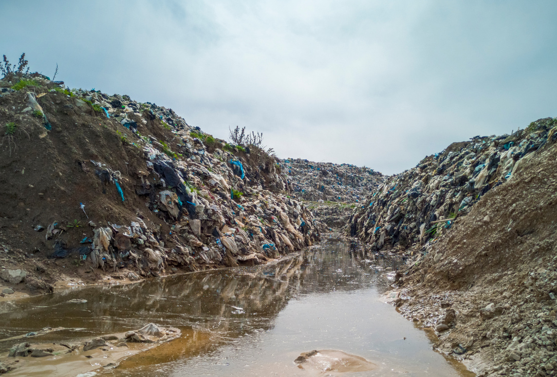 Garbage on the Banks of a River
